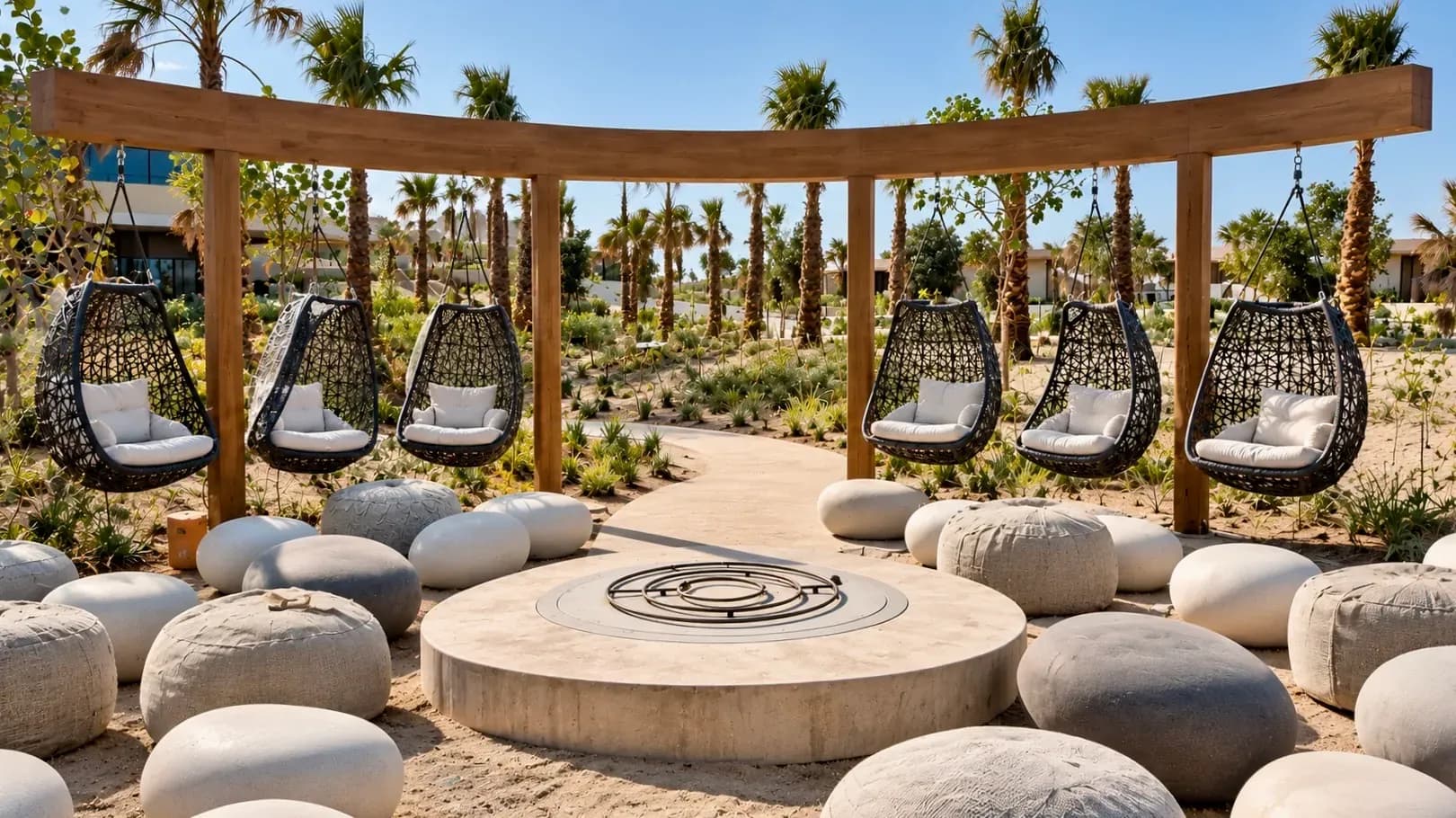 Miraval The Red Sea — The Samur trees — hardscape & timber structures — 8