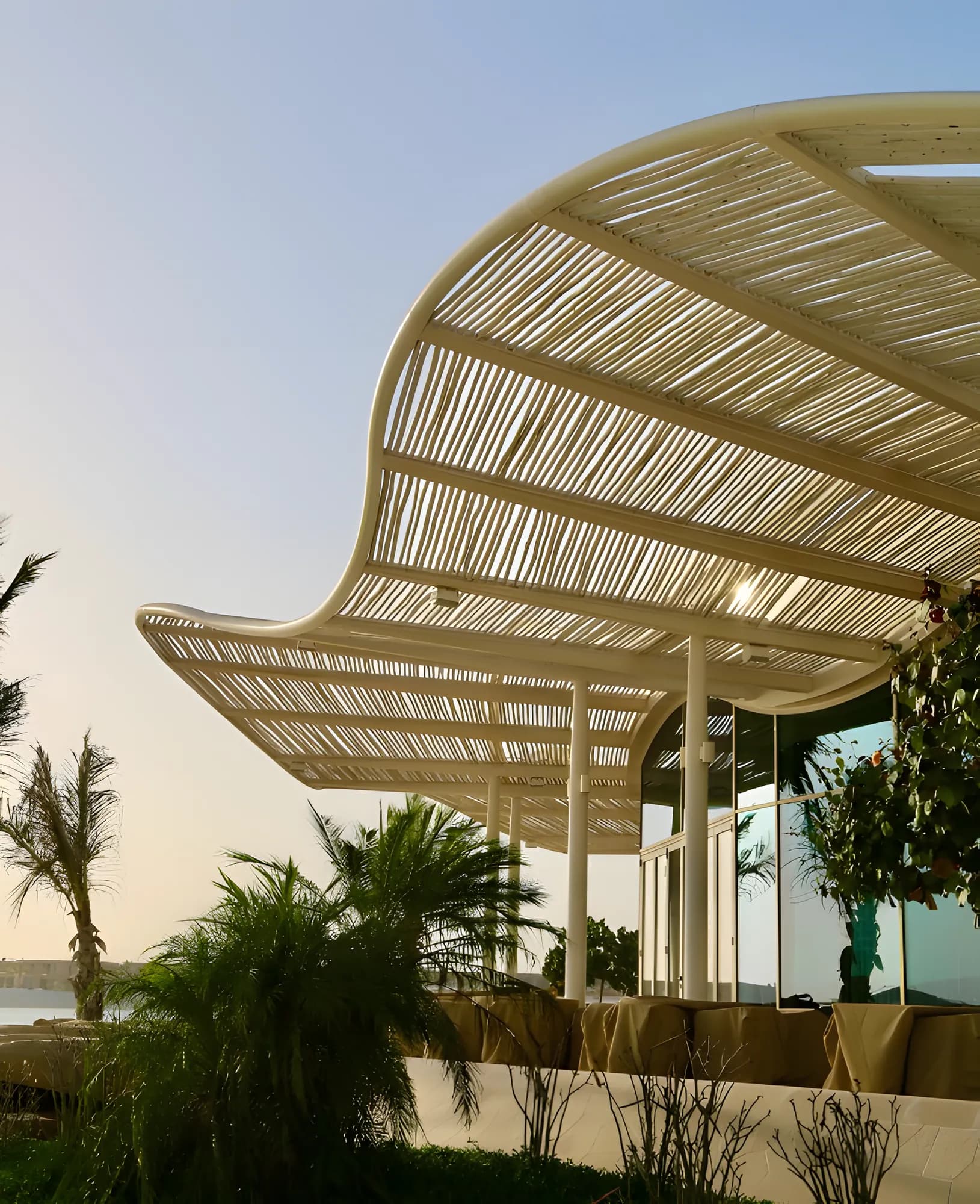 SLS Red Sea — Japanese restaurant soffit — eucalyptus — 1
